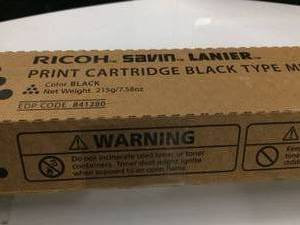 lot 44 image: RICOH BLACK PRINTER CARTRIDGE - APPEARS NEW IN BOX