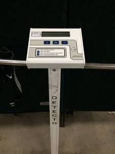 lot 23 image: MSRP $1500 Medical Clinic Cardinal Detecto 758C 400 lb. Capacity Scale Digital Display With Handrails - Great For Patients Who Are A Little Unsteady On Their Feet