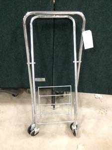 lot 32 image: STAINLESS STEEL HAMPER STAND