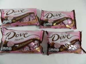 4 Bags of Dove Milk Choclate Hearts