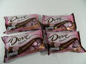 4 Bags of Dove Milk Choclate Hearts