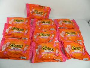 10 Bags of White Creme Reeses Peanut Butter Pink Hearts