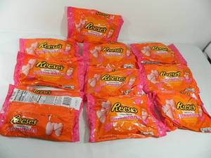 10 Bags of White Creme Reeses Peanut Butter Pink Hearts