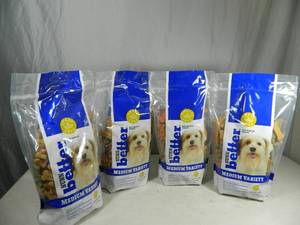 4 New Large 4 lb Bags of Nunn Better Dog Biscuits