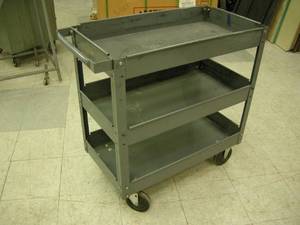 lot 38 image: Metal Rolling Shop Cart