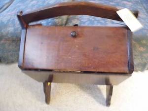 lot 90 image: Antique Sewing Box