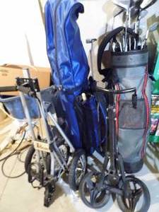 lot 104 image: 2 Sets Golf Clubs - Carriers