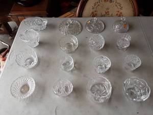 lot 11 image: Crystal Small Bowls, Lids, More