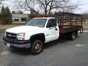 2006 Chevrolet 3500 Silverado 2-Door Stake Bed Work Truck with Rear Lift