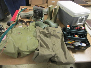 lot 215 image: PRO-LINE, HODGMAN WADERS, GAME SPY100 DIGITAL CAMERA, INDIAN ARCHERY WOOD BOW, MORE