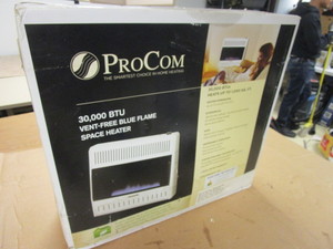 lot 221 image: PRO-COM 30,000 BTU BLUE FLAME SPACE HEATER - NEW