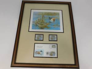 lot 27 image: 1996-1997 First of Nation Sweden Duck Stamp Print