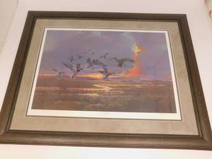 lot 32 image: Ducks Unlimited First Light by Phillip Crowe