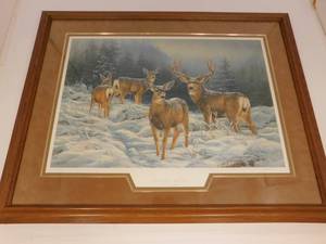 lot 34 image: Broken Silence - Mule Deer by Rosemary Millette