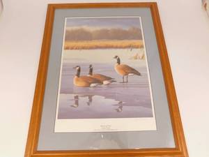 lot 35 image: Evening Trio 1989 MN Ducks Unlimited Sponsor Print by Daniel Smith