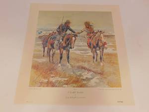 lot 49 image: A Doubtful Handshake by Charles M. Russell  (American 1864 - 1926)