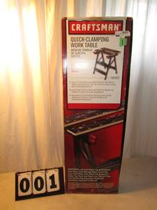 lot 1 image: Craftsman Quick Clamping Work Table
