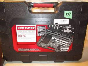 lot 58 image: Craftsman 193 pc Mechanics Set