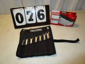lot 76 image: Craftsman 7 pc Combination Wrench Set