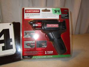 lot 84 image: Craftsman Slide Screwdriver - Cordless
