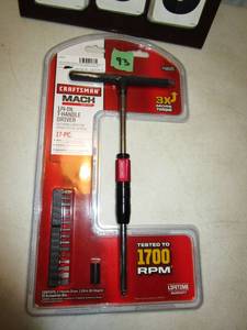 lot 93 image: Craftsman Mach Series T-Handle Driver - 17 pc Set