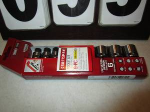 lot 95 image: Craftsman 9 pc Socket Set - Metric