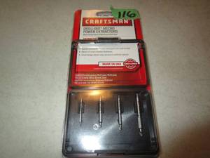 lot 116 image: Craftsman Drill Out Micro Power Extractors