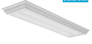lot 36 image: New - Cambridge 4 ft. White LED Flush Mount