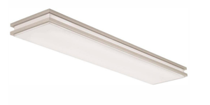 lot 37 image: New - Brushed Nickel Linear Saturn LED Flush Mount Light Fixture
