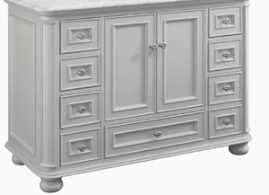 lot 1 image: New Scott Living Wrightsville 48-in Light Gray Single Sink Bathroom Vanity with Sink