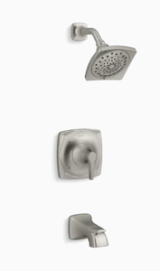 lot 73 image: New KOHLER Maxton Brushed Nickel 1-Handle Bathtub and Shower Faucet with Valve