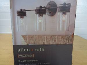 lot 76 image: New Allen & Roth 3 Light Vanity Fixture