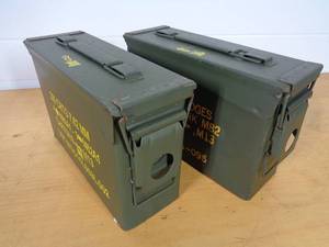 lot 94 image: Pair of 30 Cal. US Military Ammo Cans
