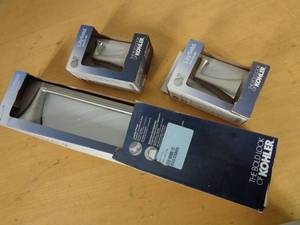 lot 111 image: New Kohler Lilyfield Bathroom Towel Hangers