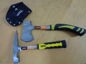 lot 125 image: New Chipping Hammer and Hatchet