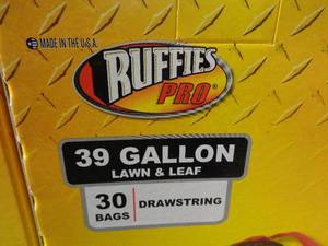 lot 158 image: 2 Boxes of 39 Gallon Draw String Trash Bags