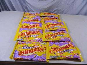 lot 188 image: 10 New 10 oz Bags of Starburst Minis and Beans
