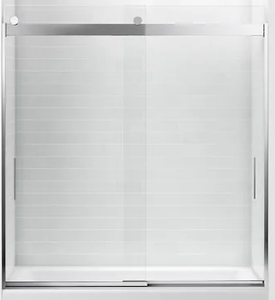 lot 12 image: New KOHLER Levity R706000-L-SH 59.625-in W x 62-in H Frameless Bathtub Door