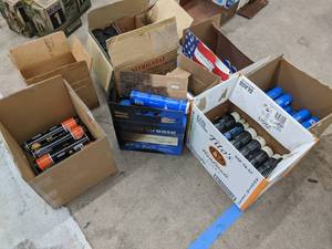 lot 40 image: Lot of (8) Cases of  Grease Cartridges - Chevron Delo Grease EP, Mobilgrease XHP 222, Mobilux EP-1, Lubriplate No. 1444, Mobilith SHC 460, Lubriplate No. 3000-W, Shell Darina SD2, Mobilux EP 111