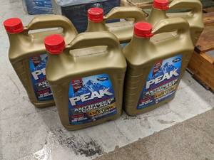 lot 70 image: Lot of (5) Bottles of Peak 5050 Prediluted Antifreeze  Coolant 1-Gallon