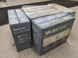 lot 104 image: Lot of (5) Cases of Mobil SHC Polyrex 462 Synthetic Grease 13.4-oz. Cartridges
