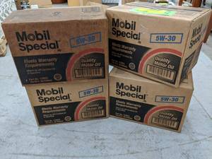 lot 118 image: Lot of (4) Cases of Mobil Special Motor Oil SAE 5W-30 1-qt. Bottles