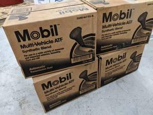 lot 119 image: Lot of (4) Cases of Mobil Multi-Vehicle ATF 1-qt. Bottles