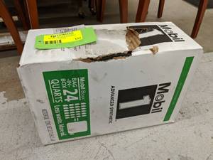 lot 133 image: Lot of (1) Case of Mobil Boxx Bag-In-Box 24qt. Motor Oil SAE 0W-20 6-Gallon