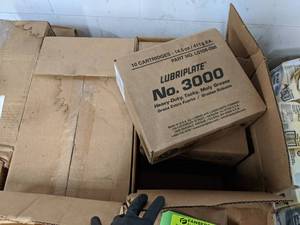 lot 138 image: Lot of (8) Cases of Lubriplate Heavy Duty Tacky Moly Grease No. 3000 14.5-oz. Cartridges