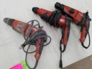 lot 114 image: Lot of (3) Hilti Rotary Hammer Drill TE2
