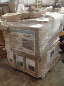 lot 5 image: PALLET WITH ASSORTED STYLEWELL & HAMPTON BAY FIREPLACES SEE PICS