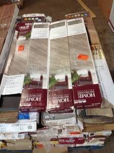 lot 18 image: Lot of 40 flooring, mixed pallet with all kinds of brands. all sort of conditions.