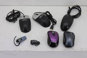lot 24 image: Wireless Mice, Bluetooth Earpieces, USB Mice