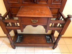 Antique Eary 1900s Mahogany Hall Tree